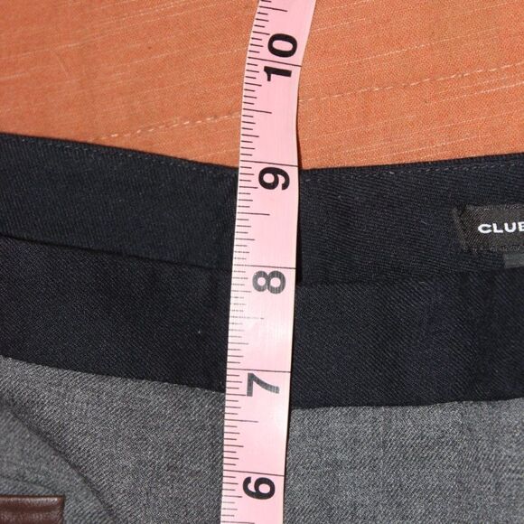 Club Monaco Gray & Black high-Rise Straight Leg Pants Women's Size 0 - Picture 8 of 9